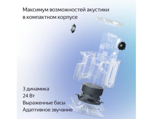 Колонка умная Яндекс Станция Миди с Zigbee, модель YNDX-00054 (серый)