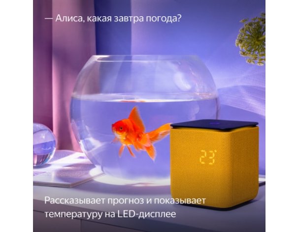 Колонка умная Яндекс Станция Миди c Zigbee, модель YNDX-00054 (оранжевый)