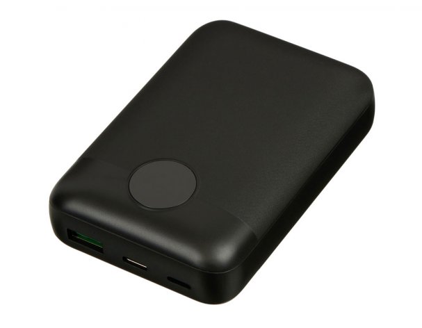 External battery with fast charging Qjet QC/PD CosmIQ, 10000 mAh, Black (696817)