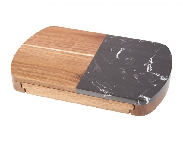 Cheese set Eat&Bite Date in a gift box made of acacia and marble (natural) RA-276424