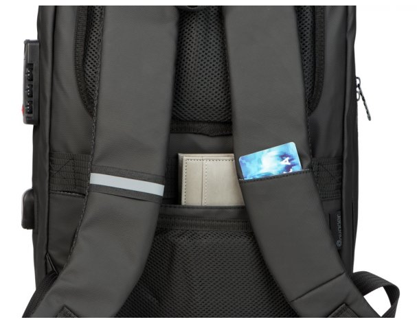 Backpack laptop Voyager Sheller with a plastic surface, black (934457)
