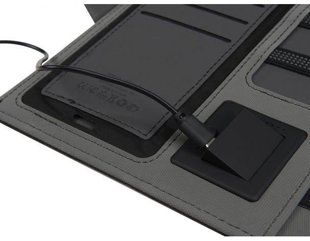 Органайзер с беспроводной зарядкой Evolt Powernote, 5000 мАч, светло-серый (593918)