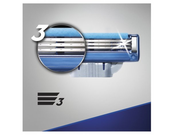 Станок бритвенный Gillette Mach3 Turbo с 4 сменными кассетами