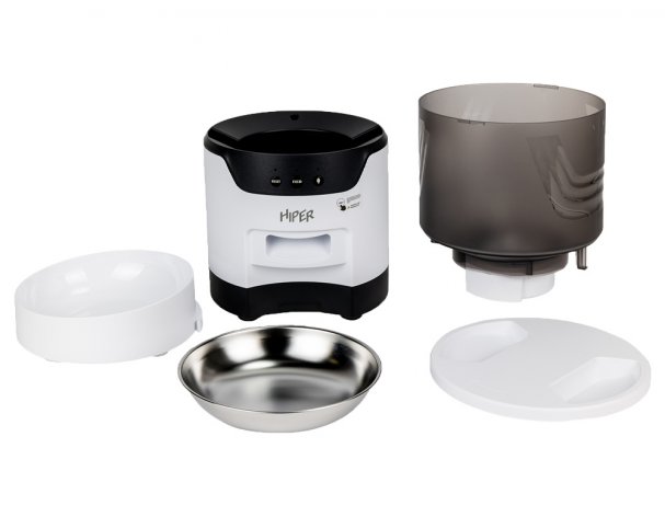 Кормушка умная Hiper Wi-Fi IoT Pet Feeder, 3000 мл, белый/черный RA-324985