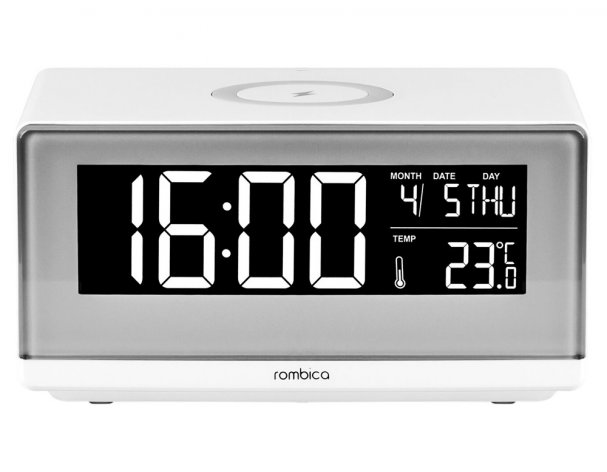 Часы с беспроводным зарядным устройством Rombica Timebox 2 белый RA-241709