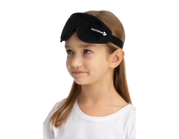 Children's mask for a sleep Routemark 3D Evolution black + birches