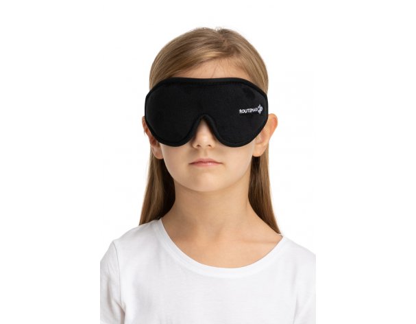 Children's mask for a sleep Routemark 3D Evolution black + birches