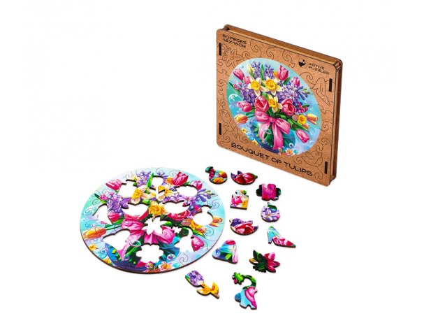 Пазл деревянный Active Puzzles Букет Тюльпанов