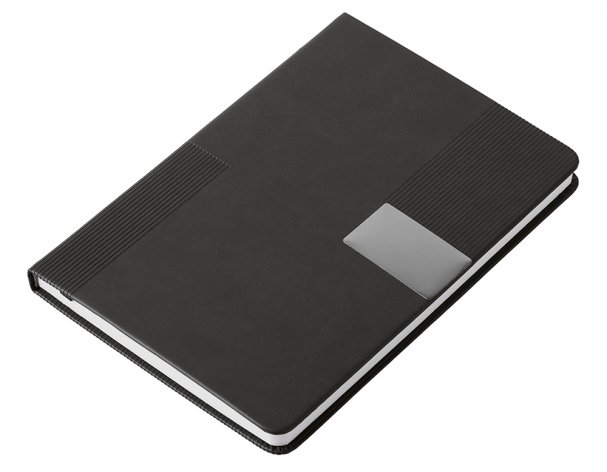 Gift set Lettertone Tesla with an A5 notepad, pen, and 10,000 mAh power bank, black