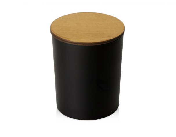 Soy scented candle in glass Kiana Niort, black