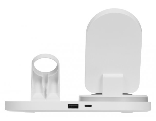 Станция зарядная складная с беспроводной зарядкой Evolt Flashport, 15 Вт, белый (591077)