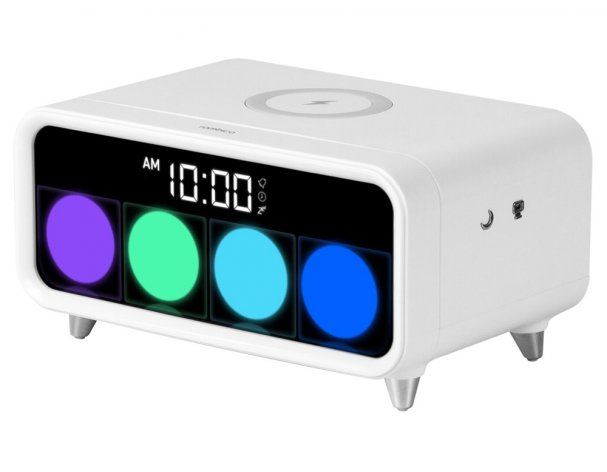 Часы с беспроводным зарядным устройством Rombica Timebox 1 белый RA-241708