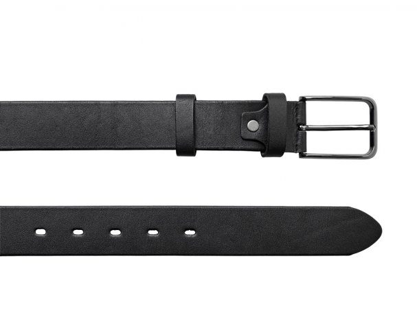 Gift set Long River: passport cover, belt, black (660147N)