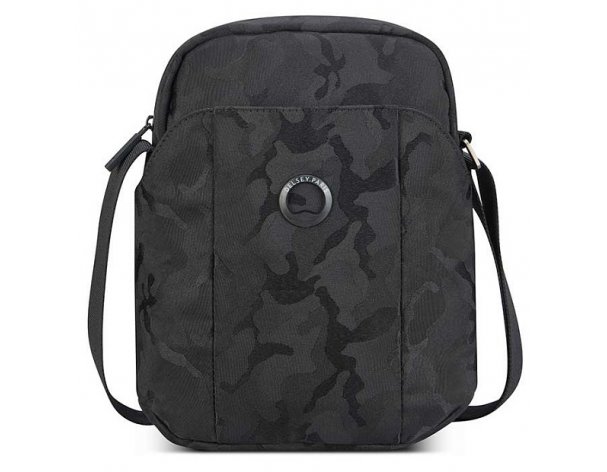 Сумка мужская Delsey Picpus, 24x19x6 см, черный камуфляж (00335410810)