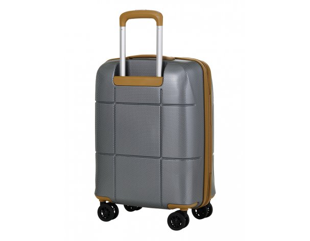 Suitcase  Echolac Atlas Pro 4-wheel, 40x55x23 cm, silver (1124TS080919200)