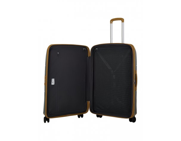 Suitcase Echolac Atlas Pro 4-wheel, 52x75x30 cm, silver (1124TS080919280)