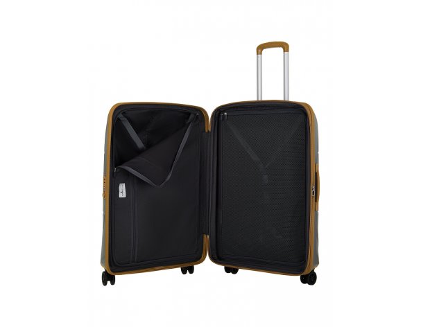Suitcase Echolac Atlas Pro 4-wheel, 52x75x30 cm, silver (1124TS080919280)