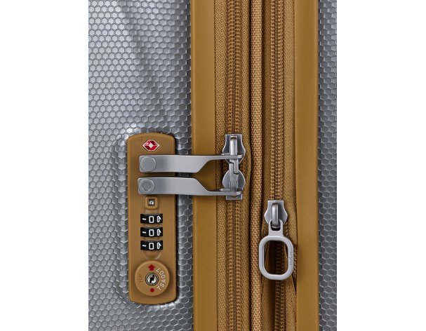 Suitcase Echolac Atlas Pro 4-wheel, 52x75x30 cm, silver (1124TS080919280)