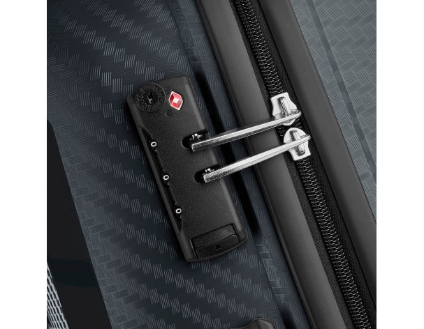 Suitcase Delsey Binalong 4-wheel, 53x75x30 cm, black (00310182100)
