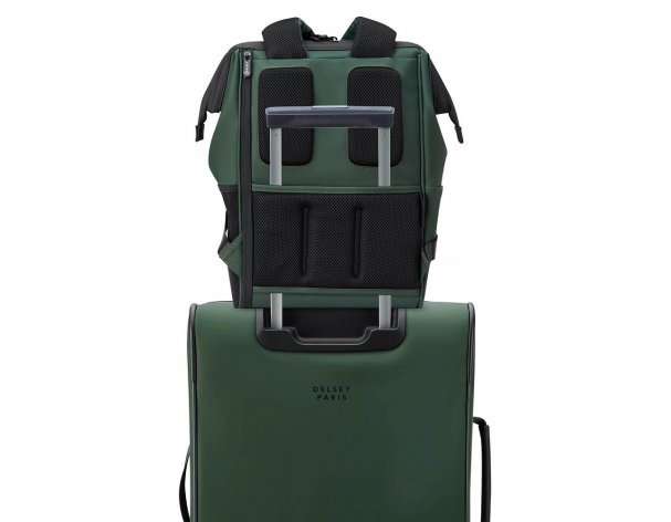 Backpack Delsey Turenne Soft, 35x38.5x17.5 cm, green (00163261013)