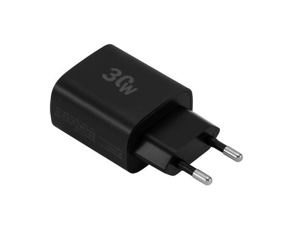 Устройство зарядное сетевое Digma DGW3C, USB-C, 30Вт, 3A, черный (1655945)