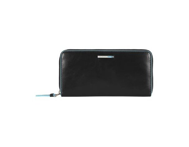 Wallet women's Piquadro Blue Square, 18x9.5x2.5 cm, black, genuine leather (PD3229B2/N )