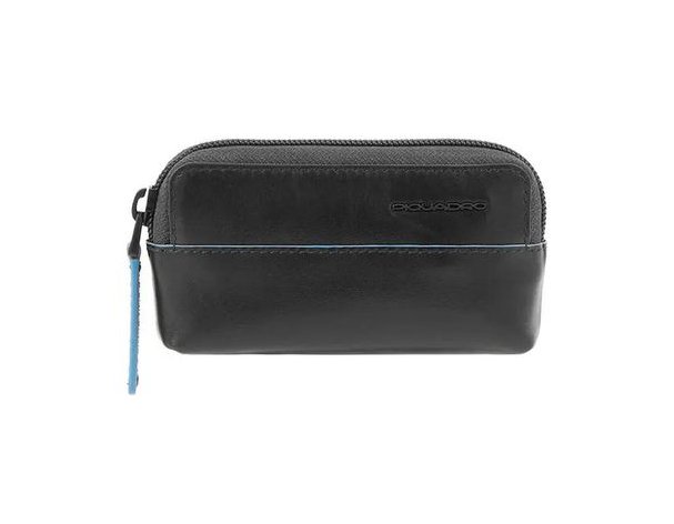 Key keeper Piquadro Blue Square Revamp, 12x3x6.5 cm, genuine leather, black (1834070)