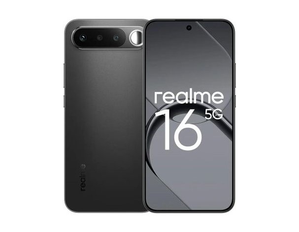 Смартфон Realme 16 5G 8/256Gb, RMX5171, NFC, AMOLED, 120Гц, 7000мAч, черный (2176153)