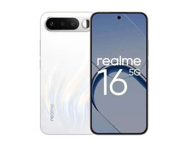 Смартфон Realme 16 5G 8/256Gb, RMX5171, NFC, AMOLED, 120Гц, 7000мAч, белый (2176156)