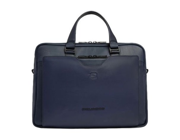 Men's business bag Piquadro Ael, genuine leather, blue (2136422)