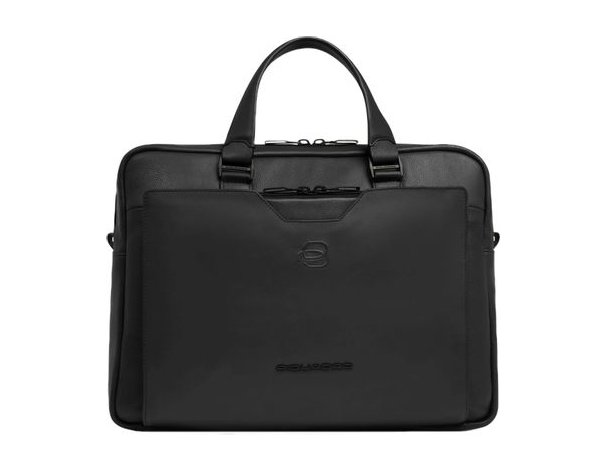 Men's business bag Piquadro Ael, genuine leather, black (2136424)