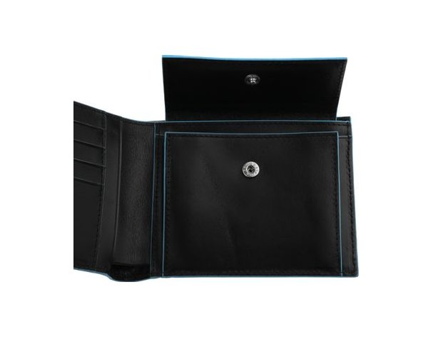 Men's wallet Piquadro Blue Square, genuine leather, black [pu257b2r/n]