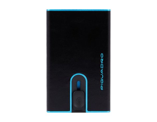 Кардхолдер Piquadro Blue Square, черный, натуральная кожа