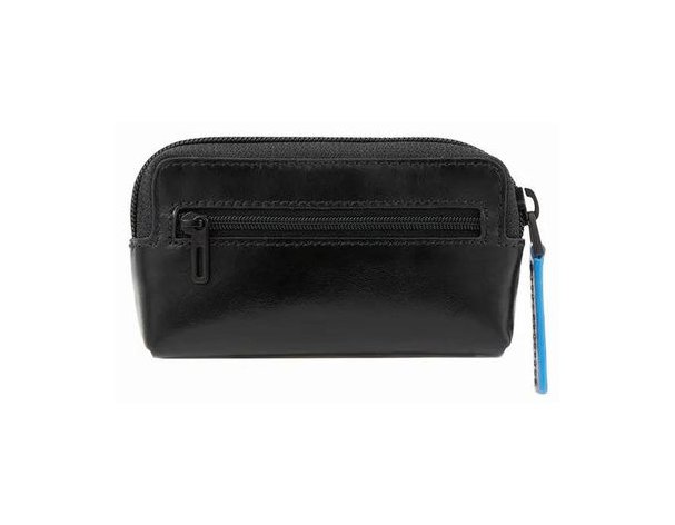 Key keeper Piquadro Blue Square Revamp, 12x3x6.5 cm, genuine leather, black (1834070)