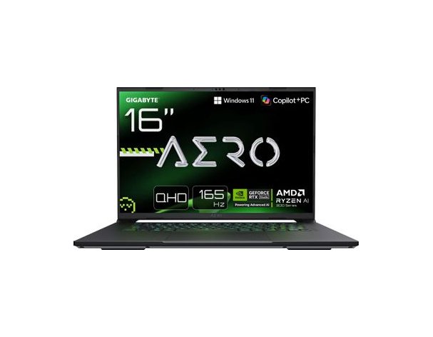 Ноутбук игровой Gigabyte Aero X16 1WH 16, IPS, AMD Ryzen AI 7 350 2ГГц, 8-ядерный, 32ГБ DDR5, 1ТБ SSD,  NVIDIA GeForce  RTX 5070 для ноутбуков - 8 ГБ, Windows 11 Home, серебристый (2113140)