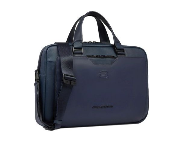 Men's business bag Piquadro Ael, genuine leather, blue (2136422)