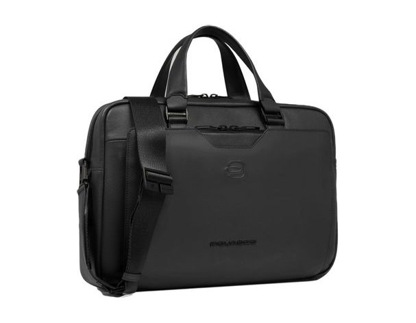 Men's business bag Piquadro Ael, genuine leather, black (2136424)