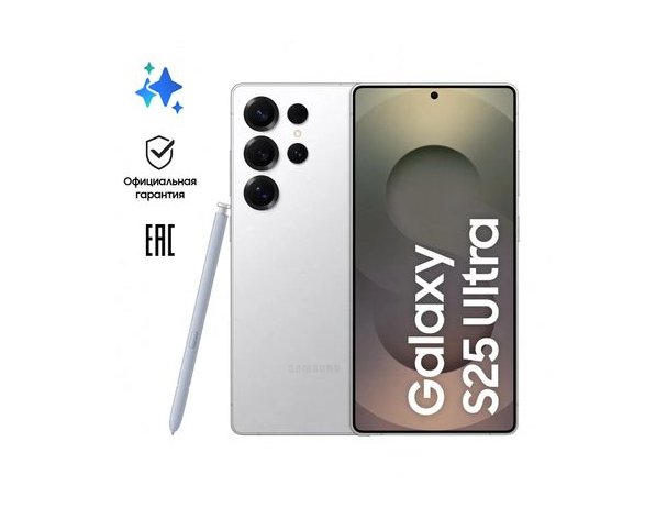 Смартфон Samsung Galaxy S25 Ultra 12/512Gb, SM-S938B, NFC, AMOLED, 120Гц, 5000мAч, серебристый титан