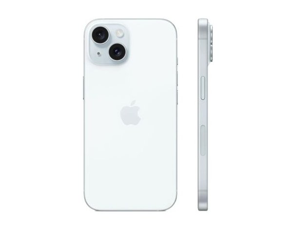 Смартфон Apple iPhone 15 128Gb, A3090, NFC, OLED, 60Гц, голубой