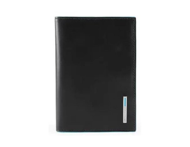 Обложка для документов Piquadro Blue Square, черный, натуральная кожа