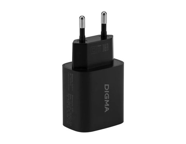 Устройство зарядное сетевое Digma DGW3C, USB-C, 30Вт, 3A, черный (1655945)