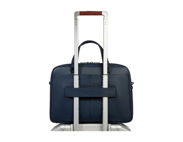 Men's business bag Piquadro Ael, genuine leather, blue (2136422)