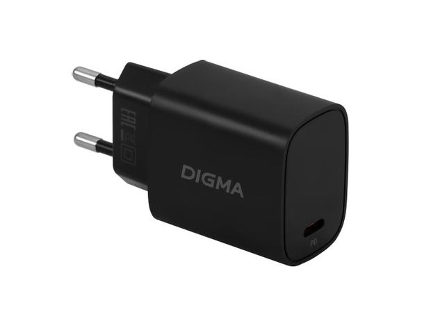 Устройство зарядное сетевое Digma DGW3C, USB-C, 30Вт, 3A, черный (1655945)