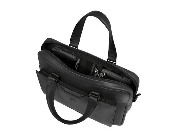 Men's business bag Piquadro Ael, genuine leather, black (2136424)