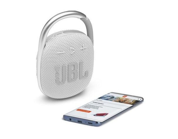 Portable acoustics JBL Clip 4, 5W, white [jblclip4wht]