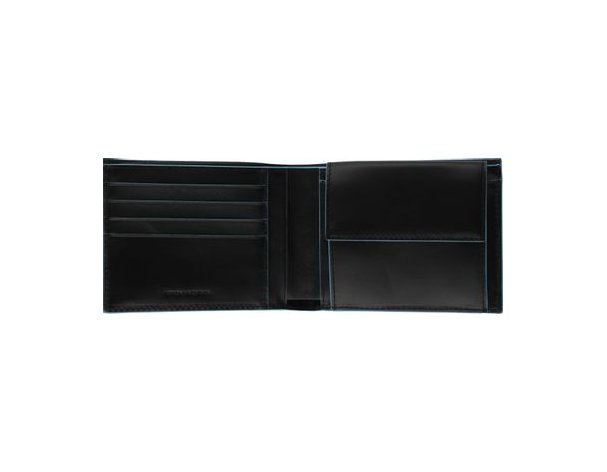 Men's wallet Piquadro Blue Square, genuine leather, black [pu257b2r/n]