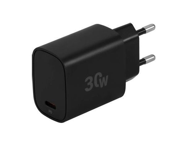 Устройство зарядное сетевое Digma DGW3C, USB-C, 30Вт, 3A, черный (1655945)