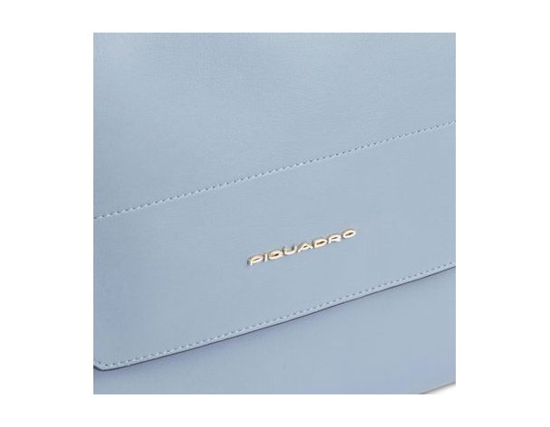 Сумка женская деловая Piquadro Circle, кожа натуральная, голубой (2136339)