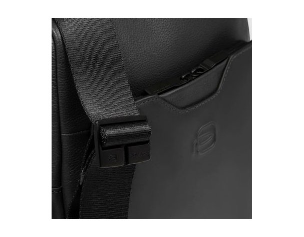 Сумка мужская Piquadro Ael, кожа натуральная, черный (2136392)
