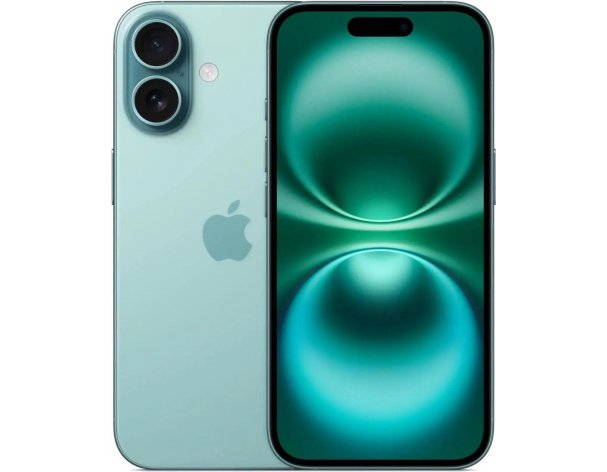 Смартфон Apple iPhone 16 128Gb, A3287, бирюзовый